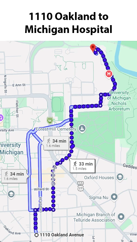 To Michigan Hospital